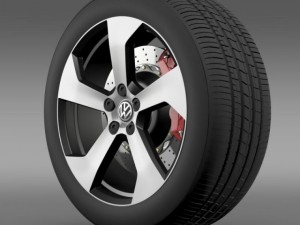 volkswagen golf gti wheel 3D Model