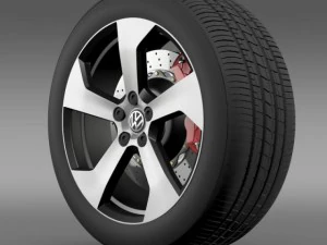 rueda volkswagen golf gti Modelo 3D