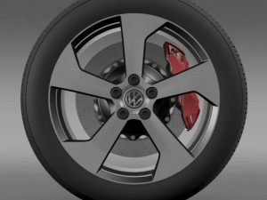 volkswagen golf gti wheel 3Dモデル