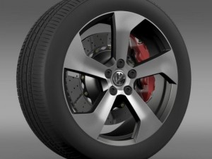 volkswagen golf gti wheel 3Dモデル
