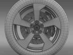 volkswagen golf gti wheel 3Dモデル