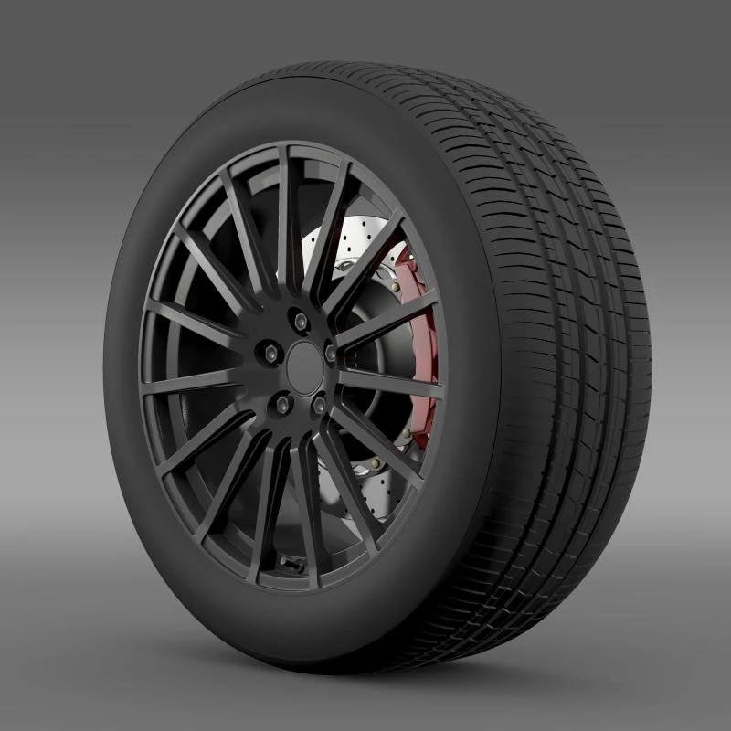 subaru brz sti wheel 3D Model .c4d .max .obj .3ds .fbx .stl .blend 