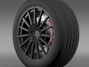 subaru brz sti wheel 3D Model