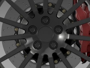 subaru brz sti wheel 3D 模型