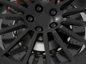 subaru brz sti wheel 3D Model