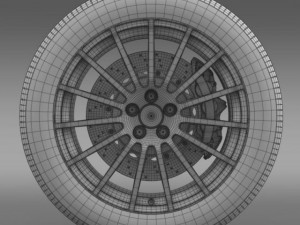 subaru brz sti wheel 3D 模型