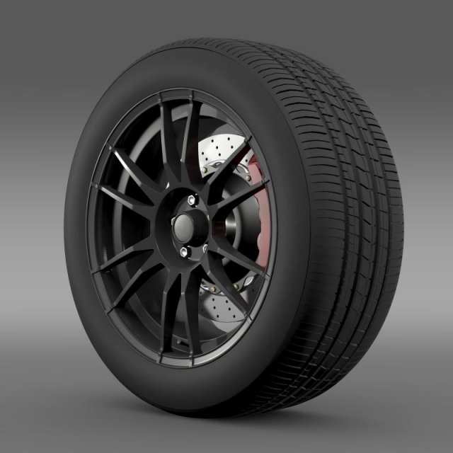 toyota gt 86 cup edition wheel 3D Model .c4d .max .obj .3ds .fbx .stl .blend