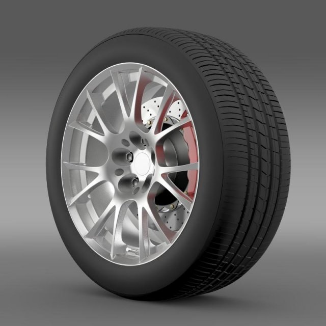 toyota gt 86 grmn wheel 3D Model .c4d .max .obj .3ds .fbx .stl .blend 