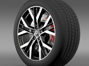 volkswagen golf gti wheel 3D Model