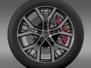 volkswagen golf gti wheel Modelo 3D
