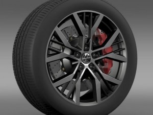 volkswagen golf gti wheel Modelo 3D