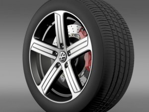 volkswagen golf r wheel 3D Model