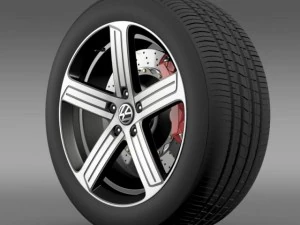 volkswagen golf r wheel 3D Model