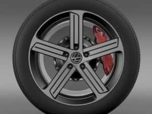 volkswagen golf r wheel Modelo 3D