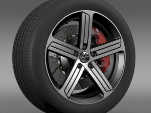 volkswagen golf r wheel Modelo 3D