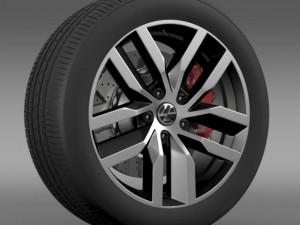 volkswagen golf s wheel 3D Model