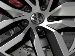 volkswagen golf s wheel 3D Model