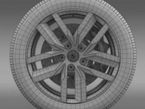 volkswagen golf s wheel 3D Model