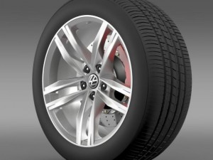volkswagen golf tdi wheel 3D Model