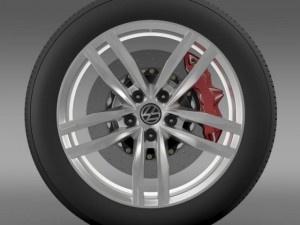 volkswagen golf tdi wheel 3D Model