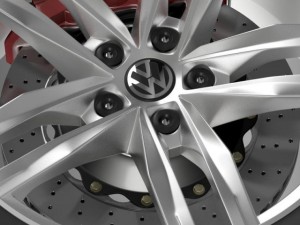 volkswagen golf tdi wheel 3D Model