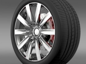 bentley continental gt wheel 1 3D Model