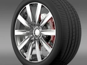 宾利欧陆 GT 车轮 1 3D 模型