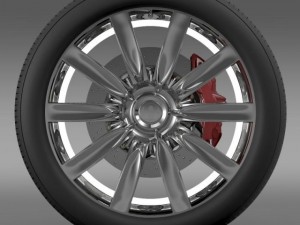 bentley continental gt wheel 1 3D 模型