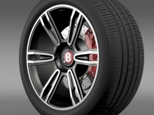 bentley continental gt wheel 2 3D Model