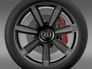 bentley continental gt wheel 3 3D Model