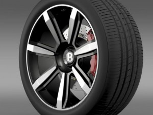 bentley continental gt wheel 3 3D Model