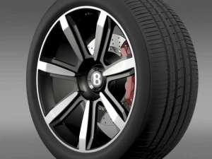bentley continental gt wheel 3 3D Model