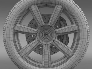 bentley continental gt wheel 3 3D Model