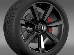 bentley continental gt wheel 3 3D Model