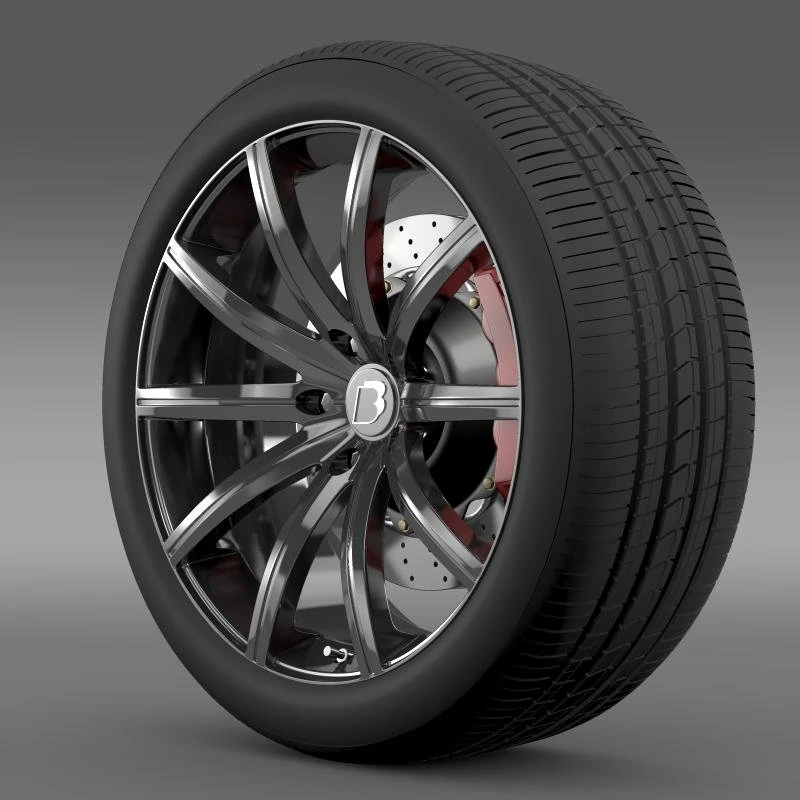 bb audi r8  wheel 3D Model .c4d .max .obj .3ds .fbx .stl .blend 