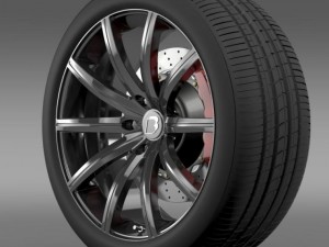 bb audi r8  wheel 3D Model