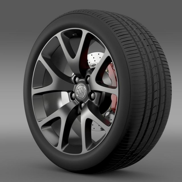 buick regal gs wheel 3D Model .c4d .max .obj .3ds .fbx .stl .blend 
