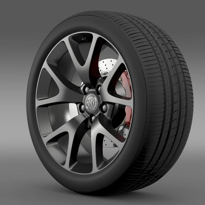 buick regal gs wheel 3D Model .c4d .max .obj .3ds .fbx .stl .blend