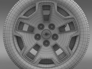 jeep wrangler rubicon wheel 3Dモデル