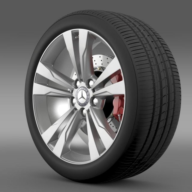 mercedes benz s 350 wheel Modelo 3D .c4d .max .obj .3ds .fbx .stl .blend 