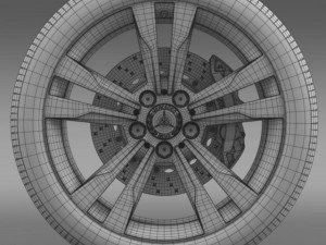 mercedes benz s 350 wheel Modelo 3D