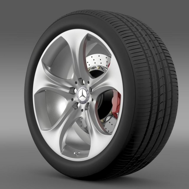 mercedes benz s 400 hybrid wheel 3D-Modell .c4d .max .obj .3ds .fbx .stl .blend 