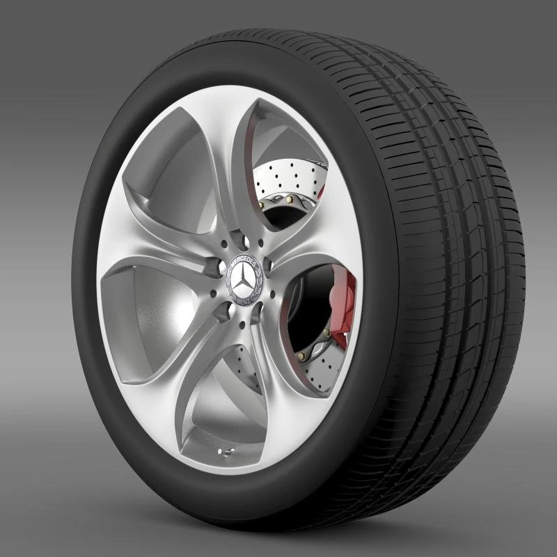 mercedes benz s 400 hybrid wheel 3D Model .c4d .max .obj .3ds .fbx .stl .blend