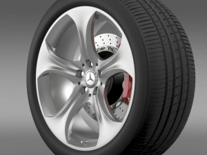 mercedes benz s 400 hybrid wheel 3D Model