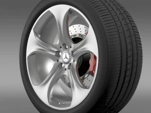 梅赛德斯&middot;奔驰 s 400 混合动力车轮 3D 模型