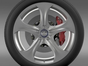 mercedes benz s 400 hybrid wheel 3D-Modell