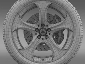 mercedes benz s 400 hybrid wheel 3D Model