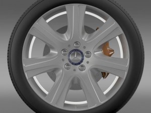 mercedes benz s 600 guard wheel 3D Model