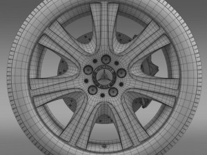 mercedes benz s 600 guard wheel 3D Model