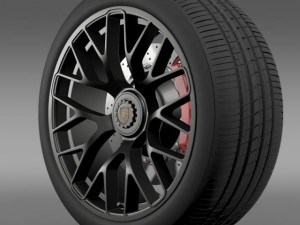 porsche gts 2015 wheel 3D Model